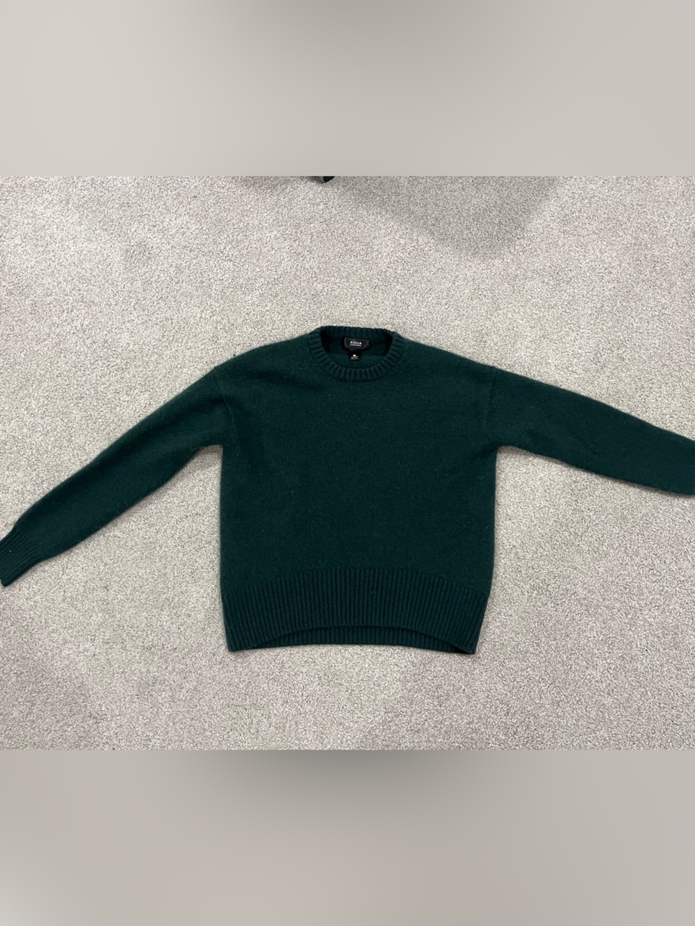 Aqua Dark Green Crewneck Sweater